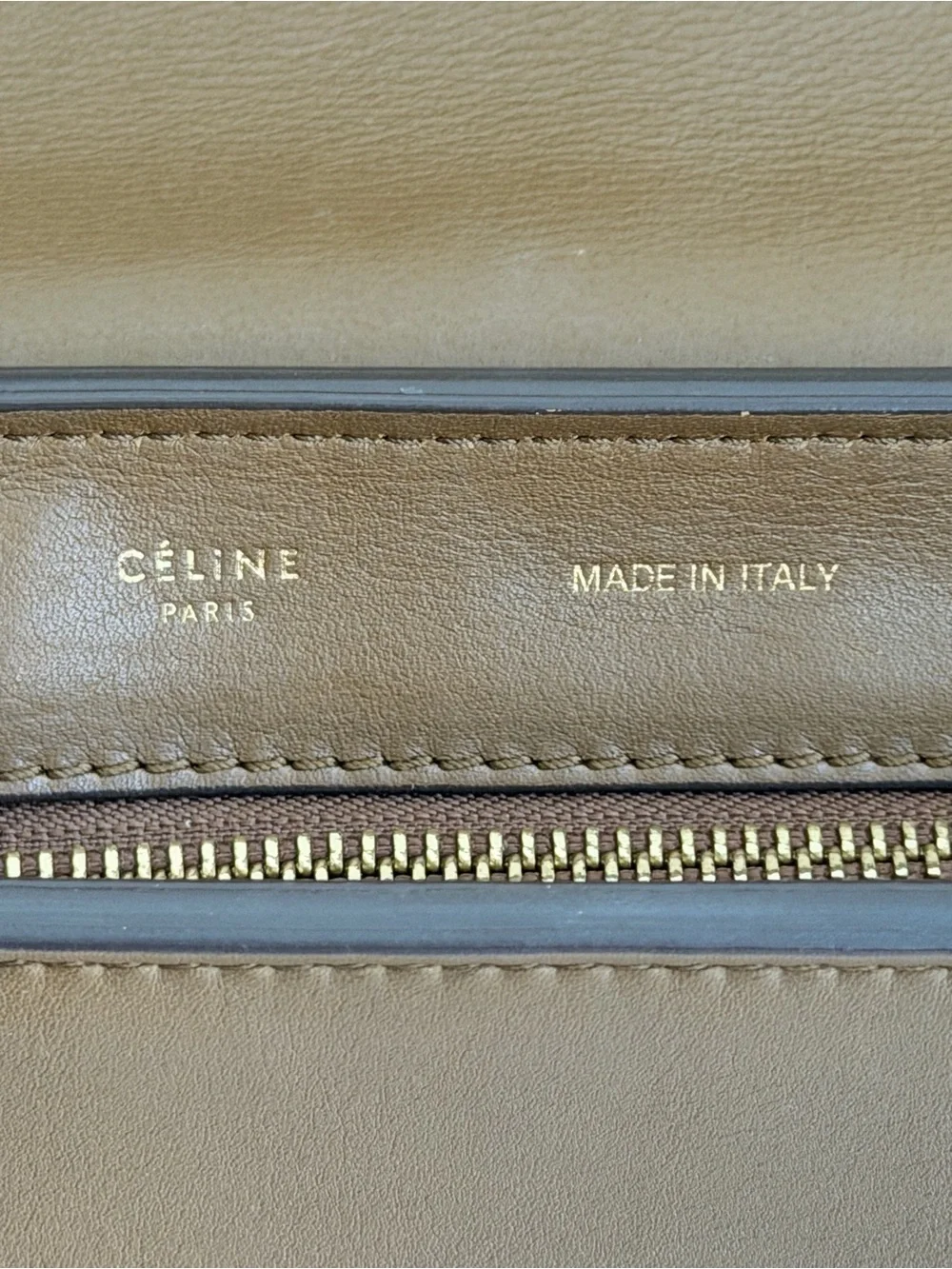 Authentic CELINE Medium Trapeze Tricolor Leather Suede Handbag